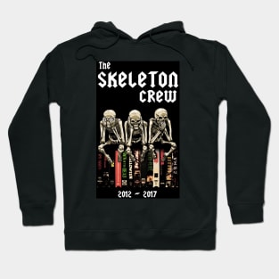 The Skeleon Crew R.I.P. Design Black Background Hoodie